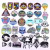 Mountain Camping Embroidery Patch Iron On Patches For Clothing Thermoadhesive Patches On Clothes Outdoor Adventure Patch Badges