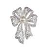 Vintage Fully-rhinestone Pin Corsage Ornament Black Brooch Clothing Accessories Bow Brooch  Gift