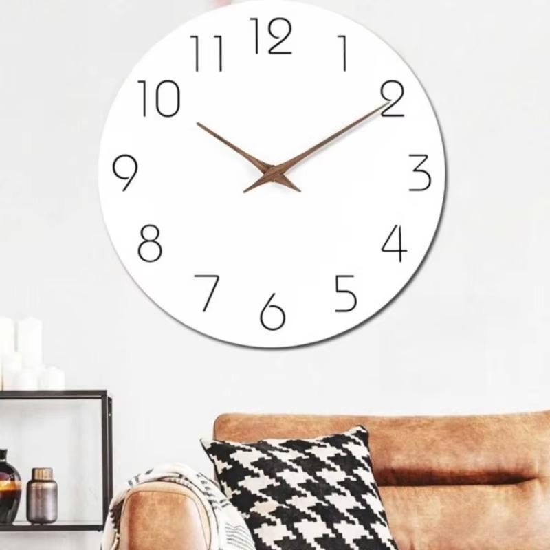 10 Inch Wood Circular Wall Clock Silent Living Room Bedroom Retro Wall Clock Minimalist Creative for Home Decoration Clock