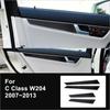 Аксессуары для Benz C Class W204 2007-2013, 4 шт./лот, стиль из углеродного волокна, внутренняя дверная панель, наклейка, украшение