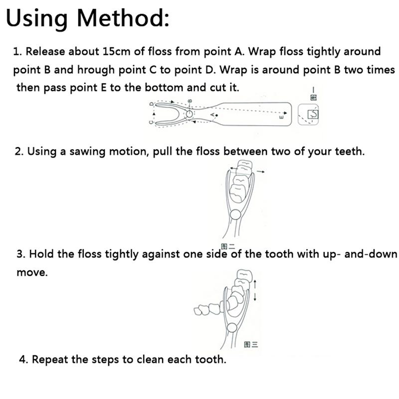 Уход за полостью рта межзубной щеткой держатель нити 50 метров нити для стоматолога