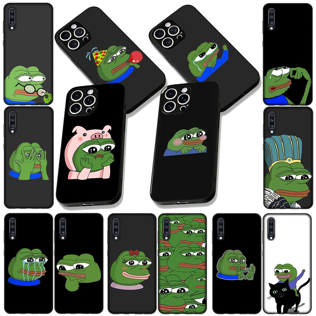 Смешная грустная лягушка Пепе Чехол для телефона для Samsung Galaxy A05 A06 A14 A50 A51 A52 A12 A13 A23 A70 A07 A25 A26 M53 A56 Мягкий чехол