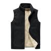 Men's Plus Size Vest Fall and Winter Thickened Warm Stand-up Collar Vest Sleeveless Casual Top Zipper Vest