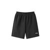 Li Ning Solid Color Embroidered Logo Knitted Sports Casual Shorts Men Shorts Black AKST637-1