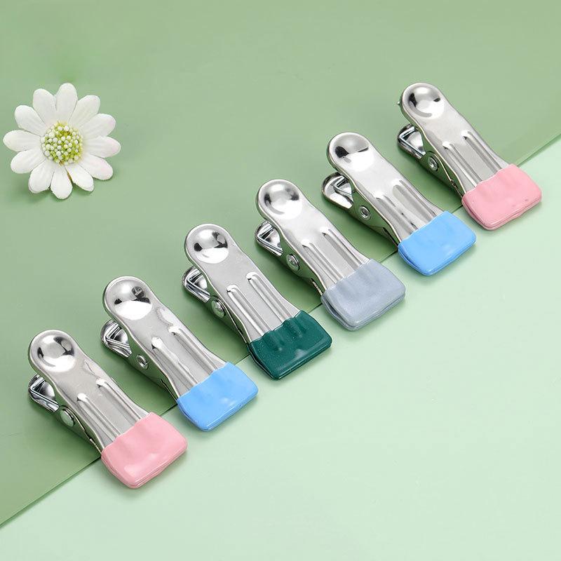 5pcs Clothes Clip Stainless Steel Clothespins Household Windproof Large Clip Wardrobe Organizers Sheets Quilt Holder Clip