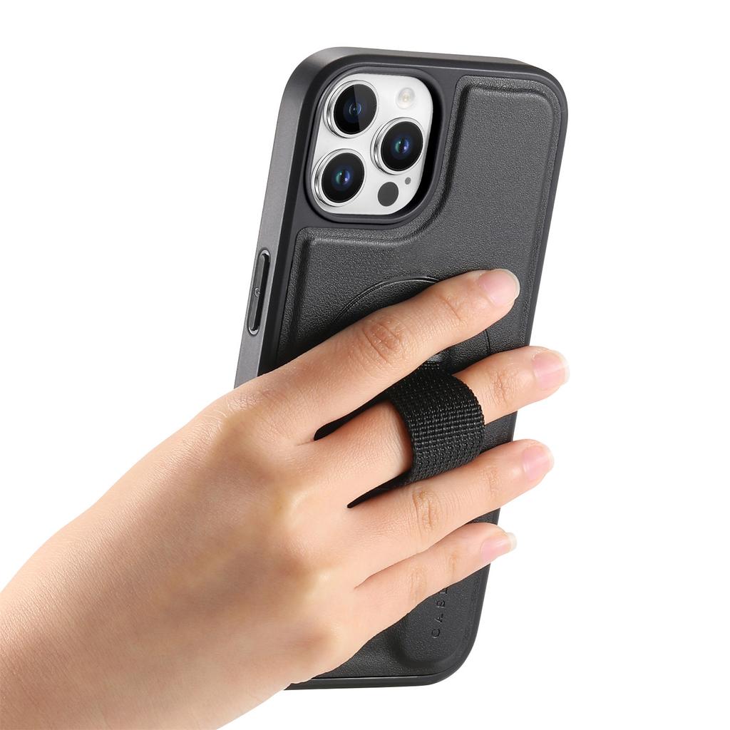 For iPhone 12 Pro Max 6.7 inch Magnetic Case CASENEO Wristband PU Leather + PC Shockproof Phone Cover