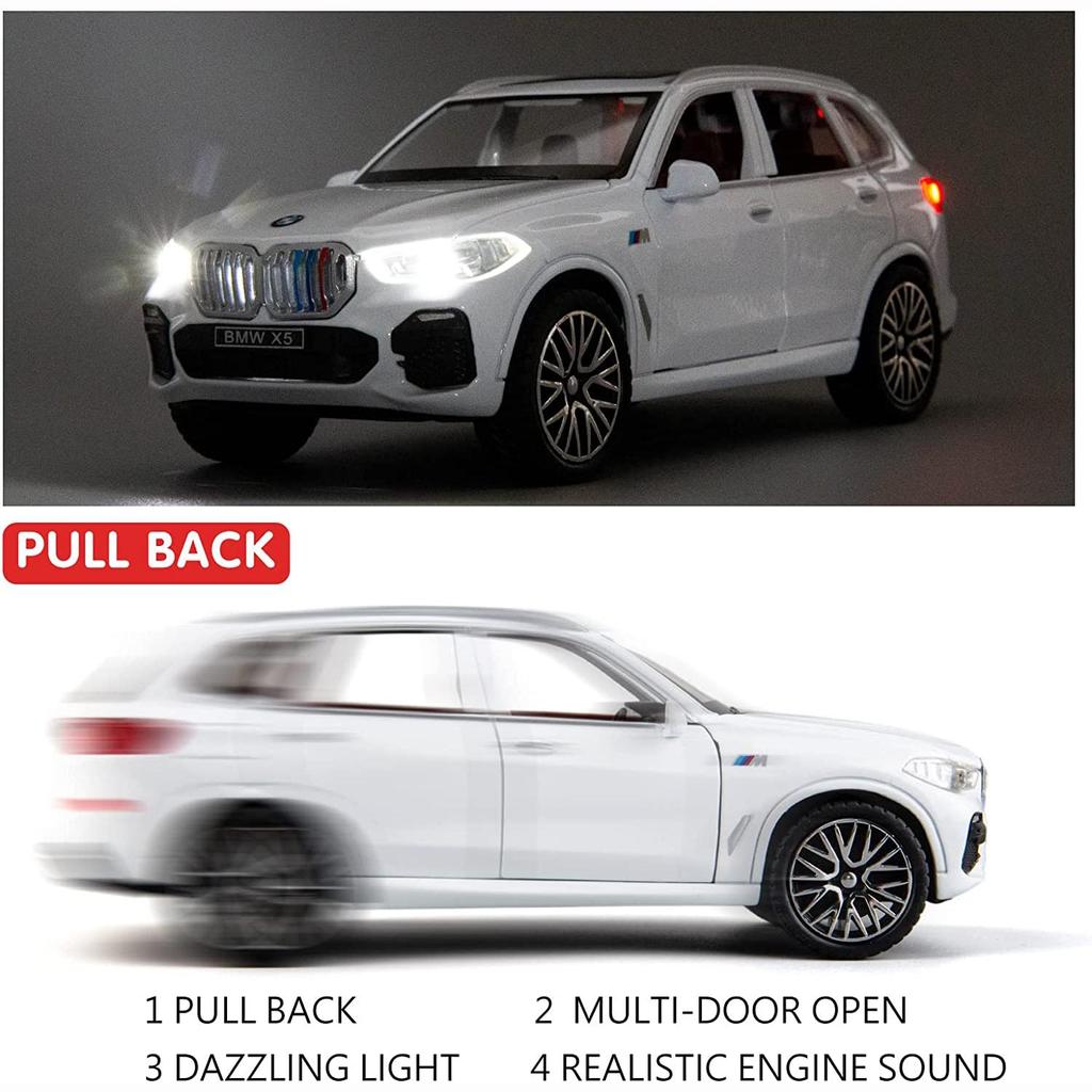 1:32 Совместимость с моделью внедорожника BMW X5, игрушечный автомобиль из цинкового сплава, игрушечный автомобиль со звуком и светом для детей, подарок для мальчиков и девочек