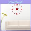 Sophisticated 3d Mirror Surface Large Number Wall Clock Sticker For Stylish Home Decor