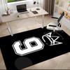 1pc Black and white number sports style Carpet Rug for Living Room Bedroom Home Sofa Decoration,Kids play Non-slip Floor Mat