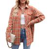 2025 New Casual and Fashionable Loose Plaid Pocket Shirt Casual Loose Versatile Top