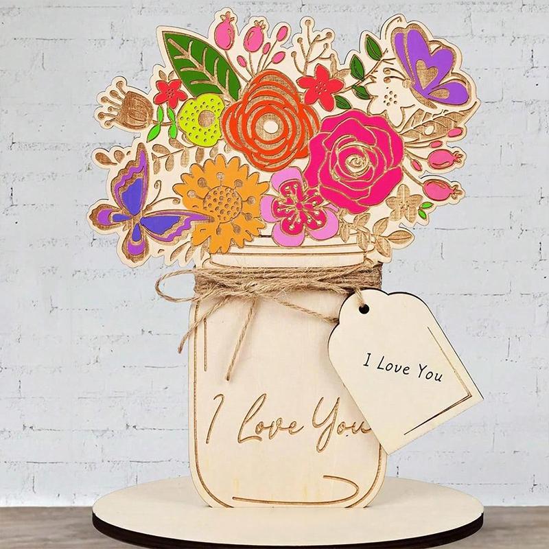 День матери Декоративная резьба по дереву Цветочные узоры Шикарный подарок Уникальные поделки Творческие украшения своими руками Украшения ручной работы