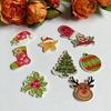 50Pcs/Bag 2-Holes Mix Christmas Star, Wood Christmas Decorative Buttons Scrapbook