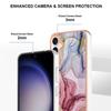 For Samsung Galaxy S24 FE TPU Case Marble Pattern 2.0mm Electroplating Phone Back Cover