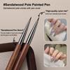 Сандаловое дерево Кисть для УФ-геля для ногтей Кисть-лайнер для нейл-арта Ручка для рисования цветов Инструмент для маникюра