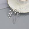 Ручная работа Выпускной Искусственный Жемчуг Кристалл Стразы Женский Головной Убор Вилка для Волос Заколка Аксессуары для Волос