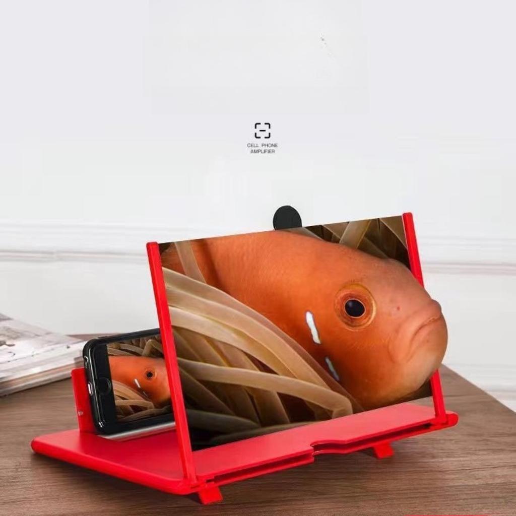 Увеличитель экрана смартфона 10-12 дюймов, Портативный просмотрщик фильмов с HD линзой Френеля и подставкой, 3D-театральный опыт для iPhone и телефонов Android