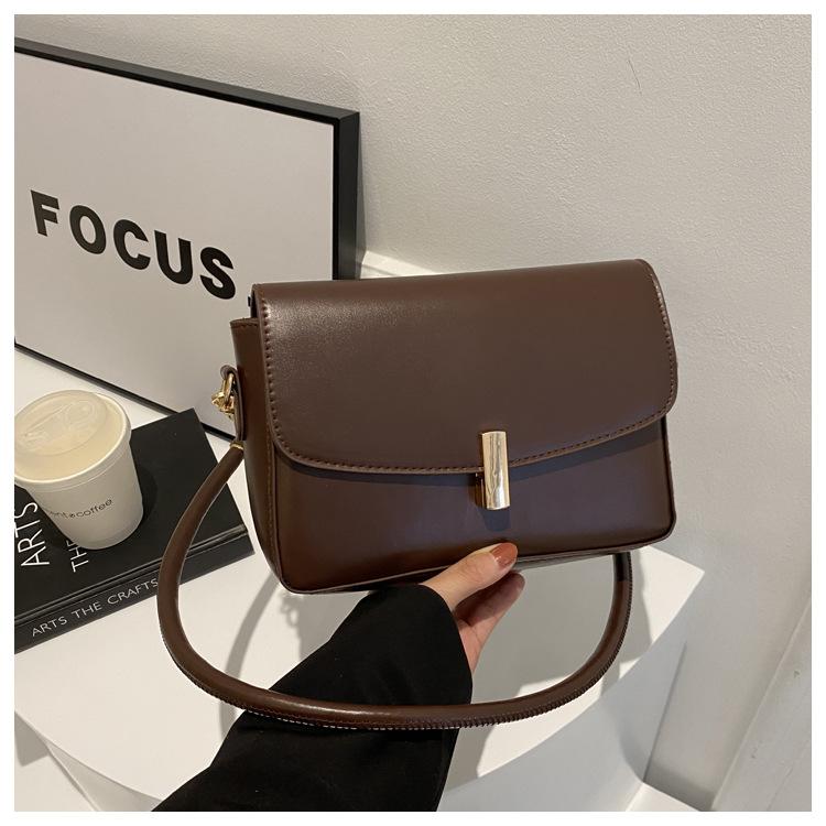 Простая однотонная зимняя ретро-текстура, модная дорожная сумка через плечо для женщин