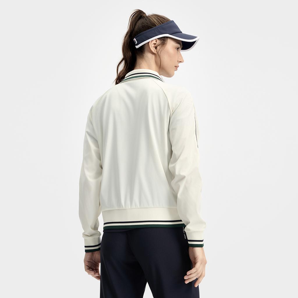 New FILA Tennis Jackets Women's Heron White A11W533502F-WT