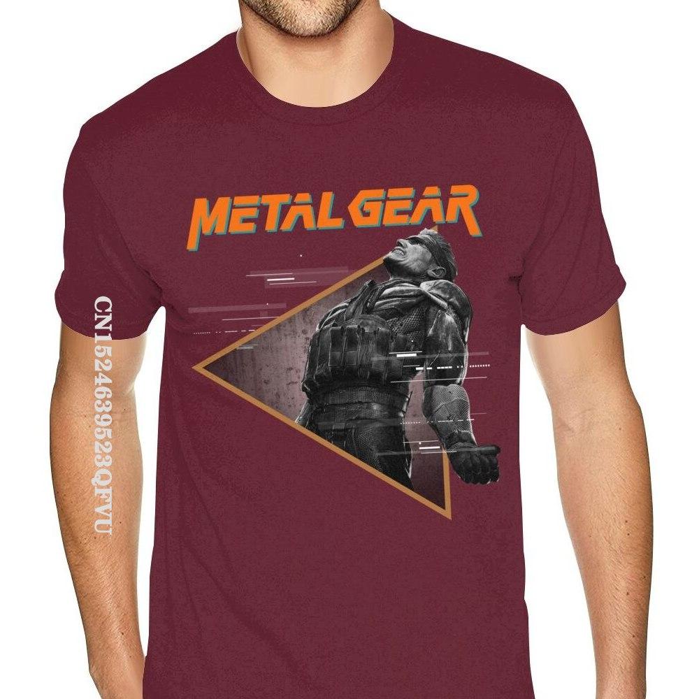 Дешевые фирменные футболки Metal Gear Solid, мужские футболки на заказ в английском стиле, мужские ретро-хлопковые футболки в готическом стиле