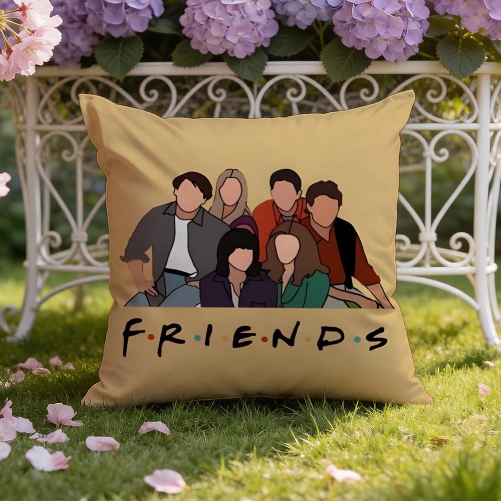 F-FriendsS Подушка-чехол для фильма Домашняя и автомобильная Двухсторонний чехол для подушки: Двусторонняя конструкция для максимального комфорта