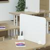 Desk Divider Panel with Clamps for Computer Workspaces Freestanding Shield