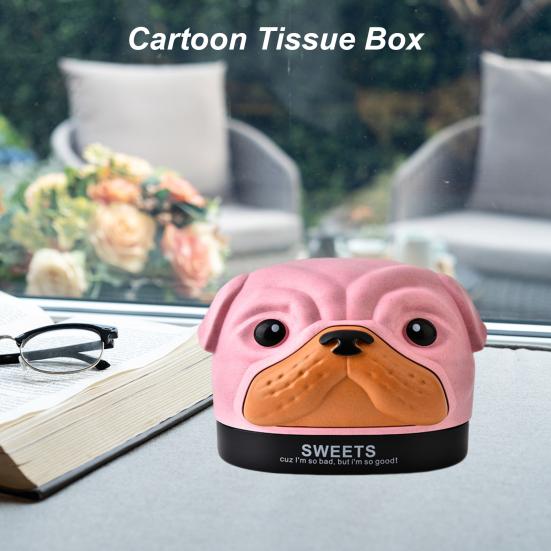 Практичная съемная многоцелевая коробка для салфеток с милыми мультяшными собаками, держатель для туалетной бумаги, офисные принадлежности, контейнер для салфеток