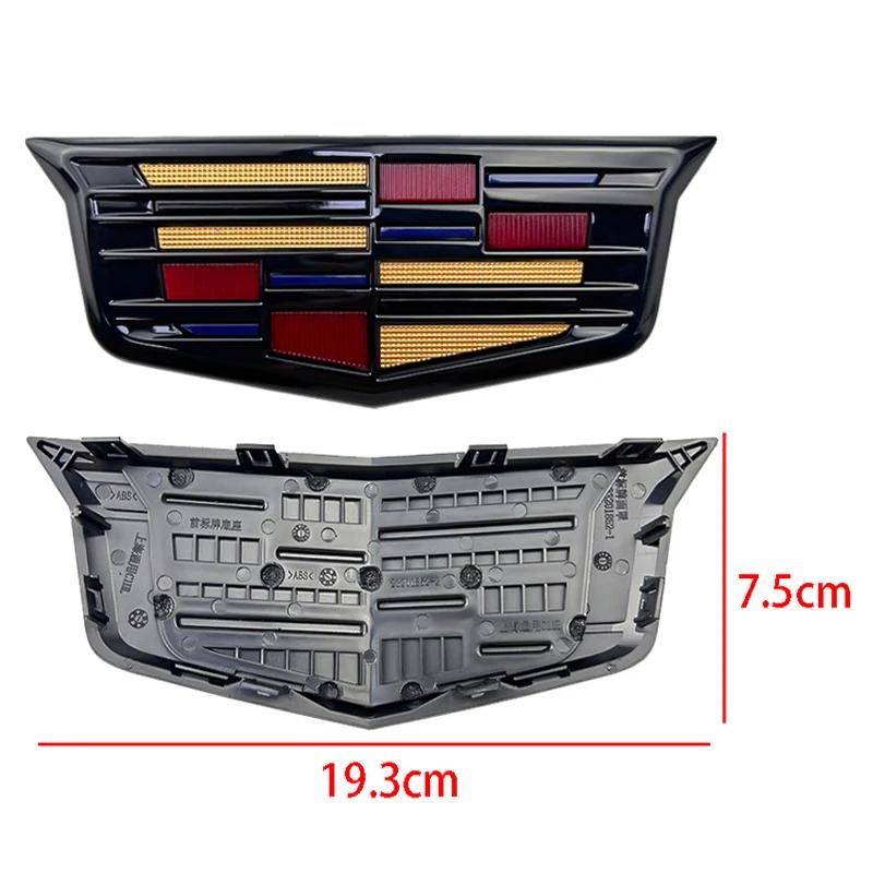 AABHW1 2Pcs For Cadillac XT6 Car Front Logo Emblem Cover Rear Trunk Badge Emblems Sticker Exterior Accessories