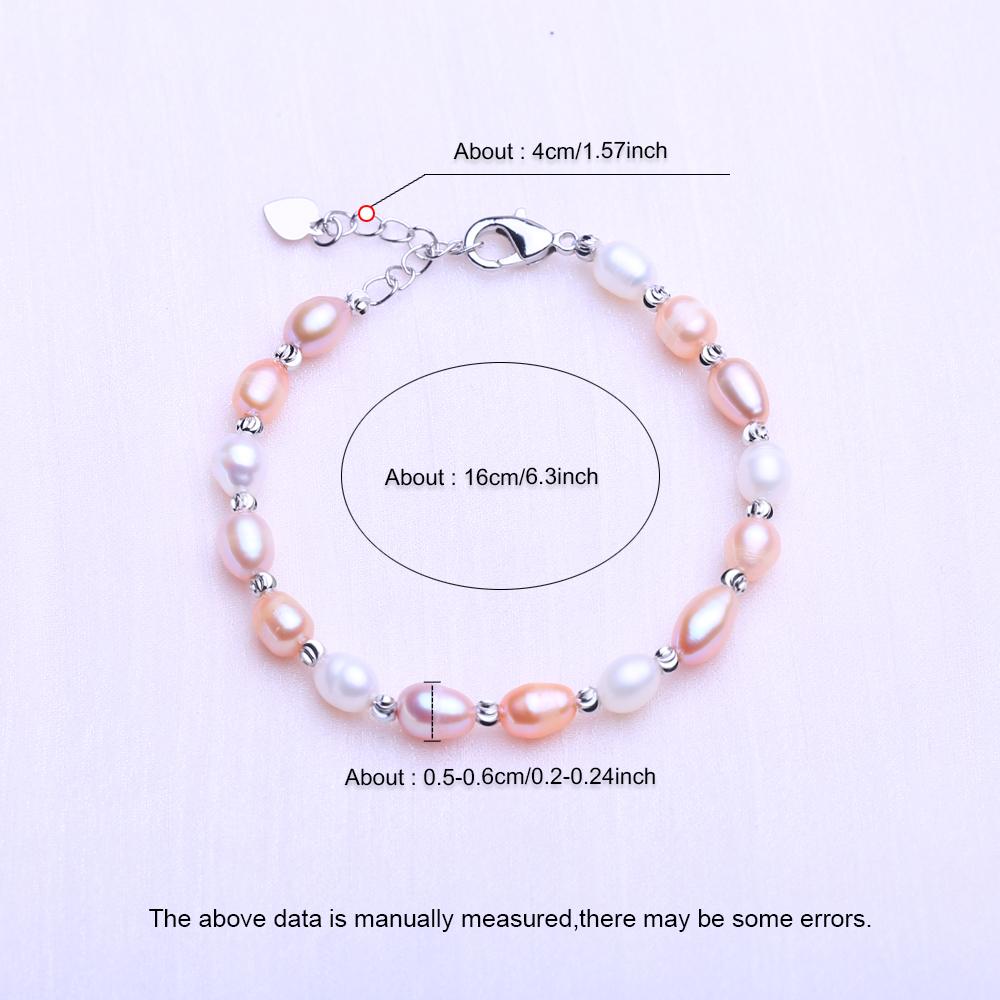 LSOOYH Natural Freshwater Pearl Bracelet For Women Elegant Valentine's Day and Birthday Day gifts,Fashion All-Season Accessory