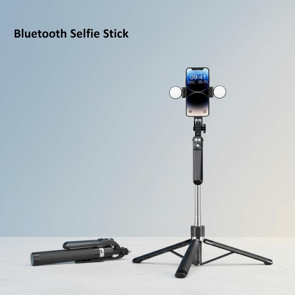 Tripod Bluetooth Selfie Stick With LED Lamp Selfie Stick Stand  Live Broadcast