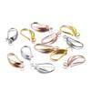 12pcs 17x8mm Copper Rose Gold French Earring Hooks Ear Clasps Settings Ear Wires For DIY Jewelry Making Findings Accessories