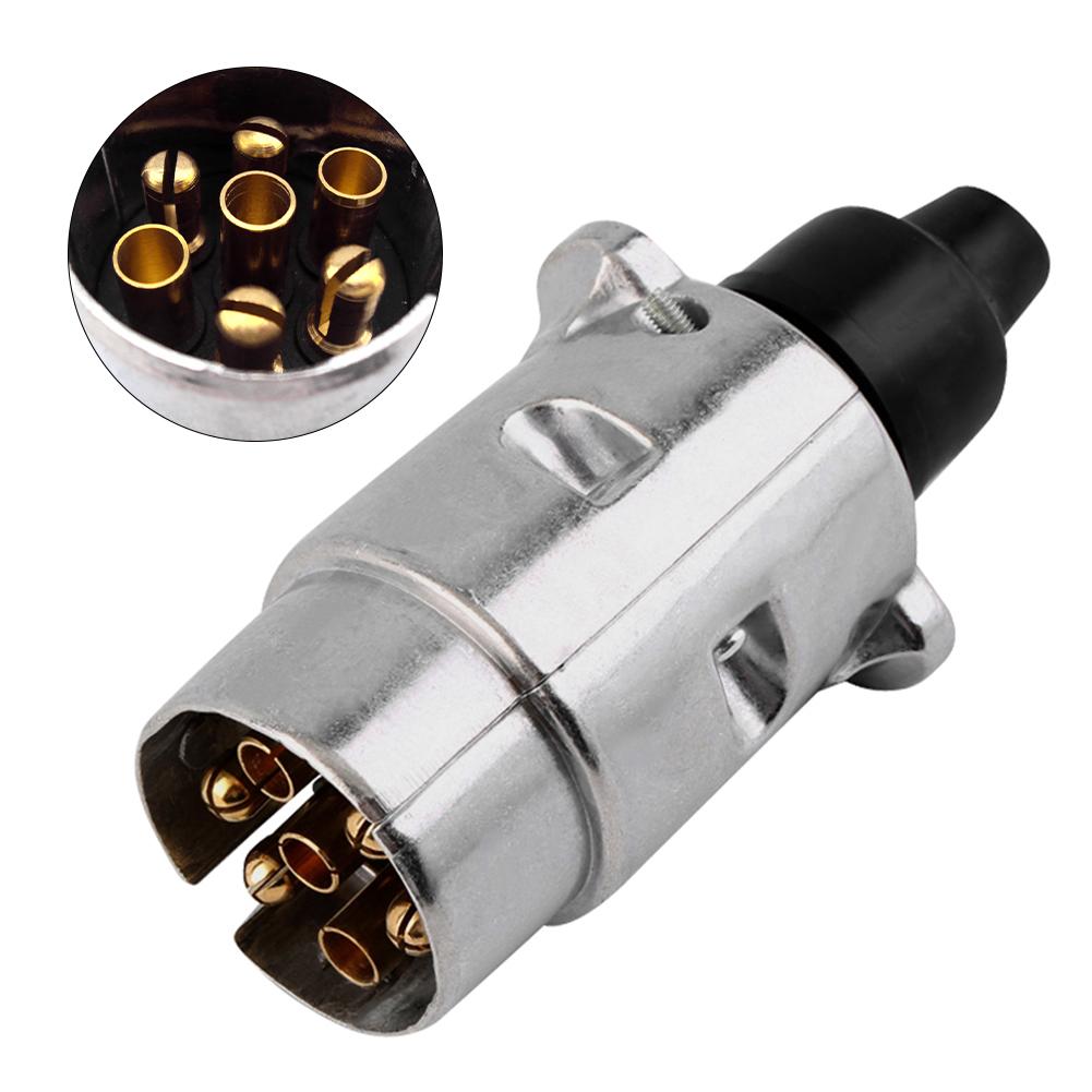 2 шт./компл., 12 В, 7-контактный разъем для прицепа, набор розеток, резиновое уплотнение, соединительный разъем для прицепа автомобиля, вилка европейского стандарта, прочные прицепы