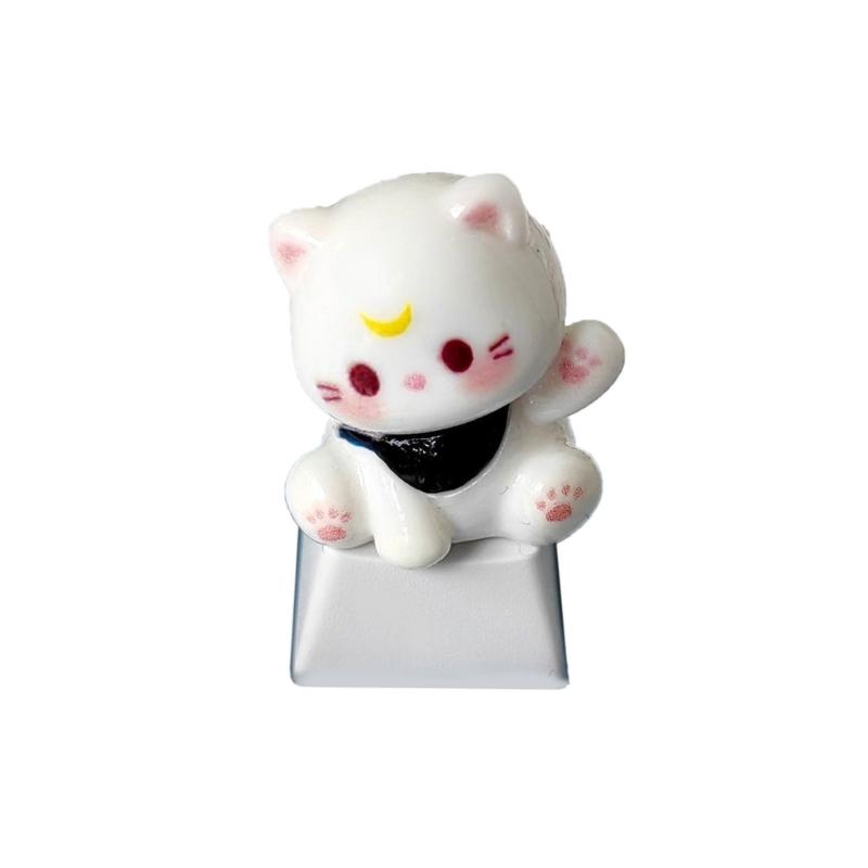 3D механические клавиатуры Креативные мультяшные головы кошек Игровые клавиатуры Колпачки для клавиш для офисного снятия стресса
