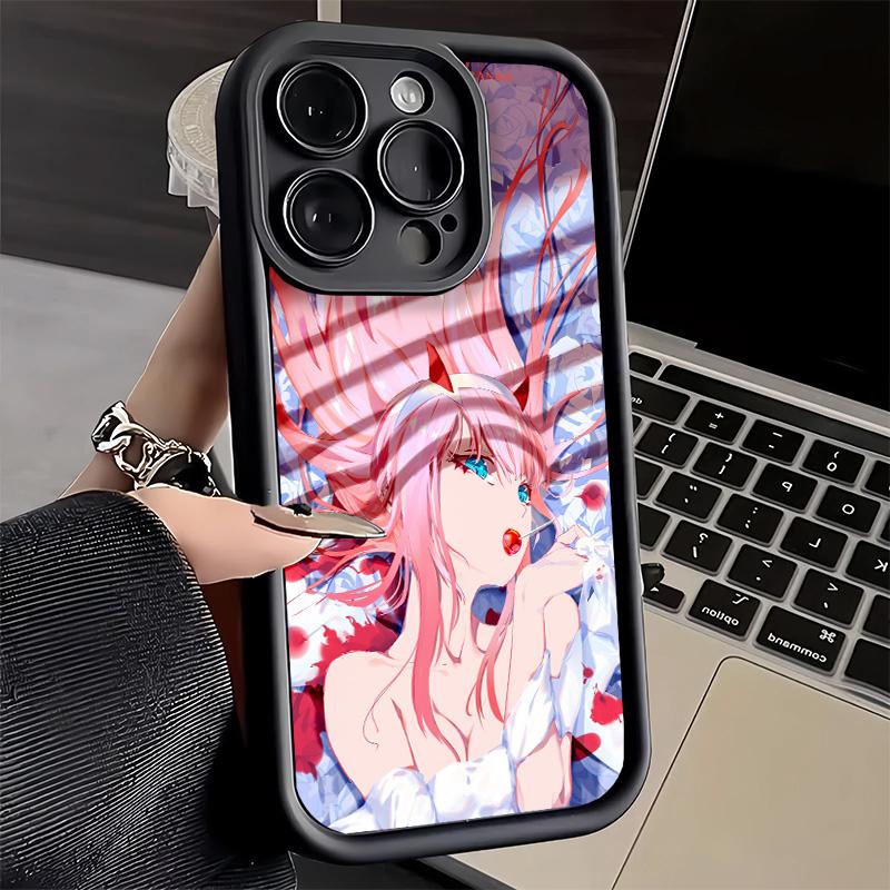 Чехол для телефона iPhone 17 Air 16E 15 16 Pro Max Darling Zero Two 02 Аниме Чехол 14 Plus 13 12 Mini Мягкий Силиконовый Fundas