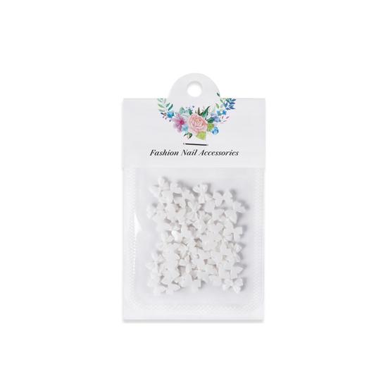 50Pcs Nail Bow Charm Three-dimensional Decorative Resin Exquisite Ornaments Cute Manicure Accessories Store Supply