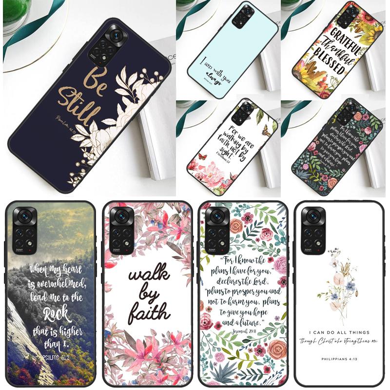 Bible Verse Case For Xiaomi Redmi Note 13 Pro 14 12 9 10 11 Pro 10S 11S 12S Redmi 14C 13C 10C 12C Cover