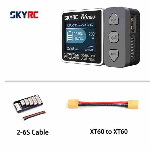 SKYRC B6neo Smart Charger DC 200W PD 80W LiPo Battery Balance Charger Discharger