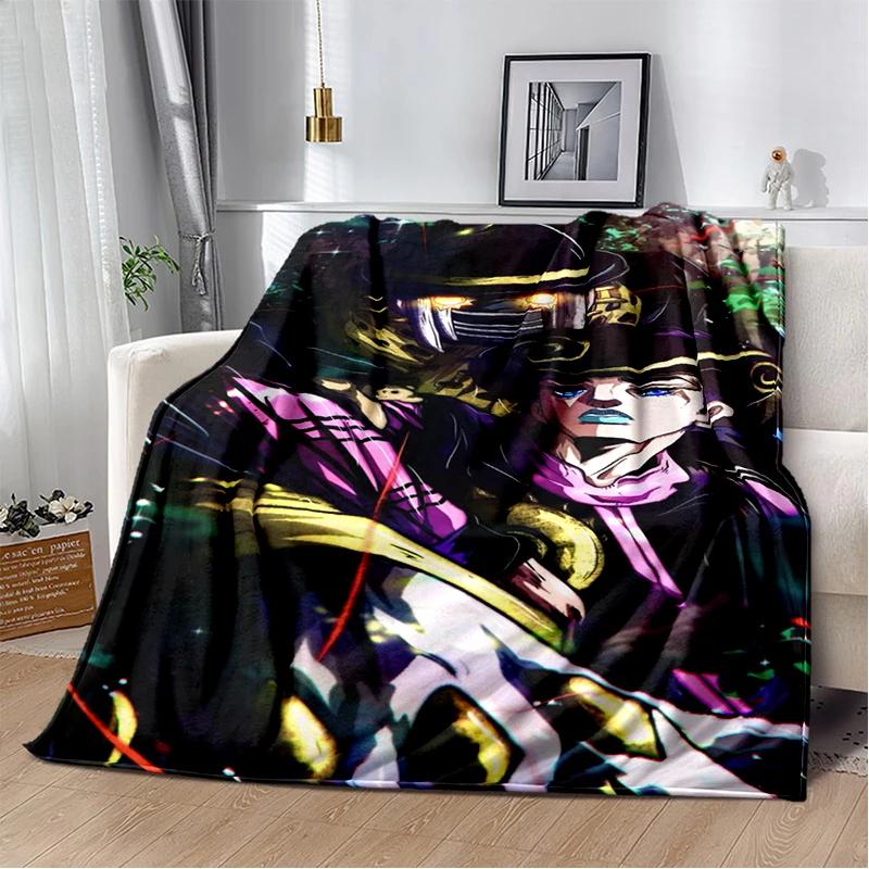 3D Мультяшное одеяло Аниме JoJo's Bizarre Adventure, Мягкое плед для дома, спальни, кровати, дивана, путешествий, пикника, офиса, Покрытие для детей