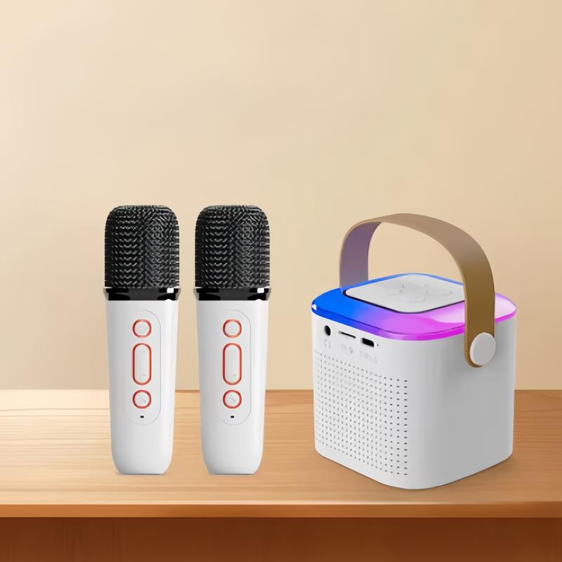 Y1 High Power Karaoke Bluetooth Speaker Portable 360 Stereo Surround Waterproof Wireless Subwoofer with Dual Microphone Boombox