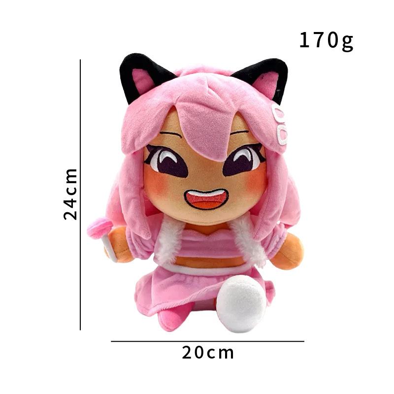 Layla Roblox Youtube Plush Toy Soft Stuffed Cartoon Cat Doll Collectible For Gaming Fans Home Decor Sofa Bedroom Car Gift