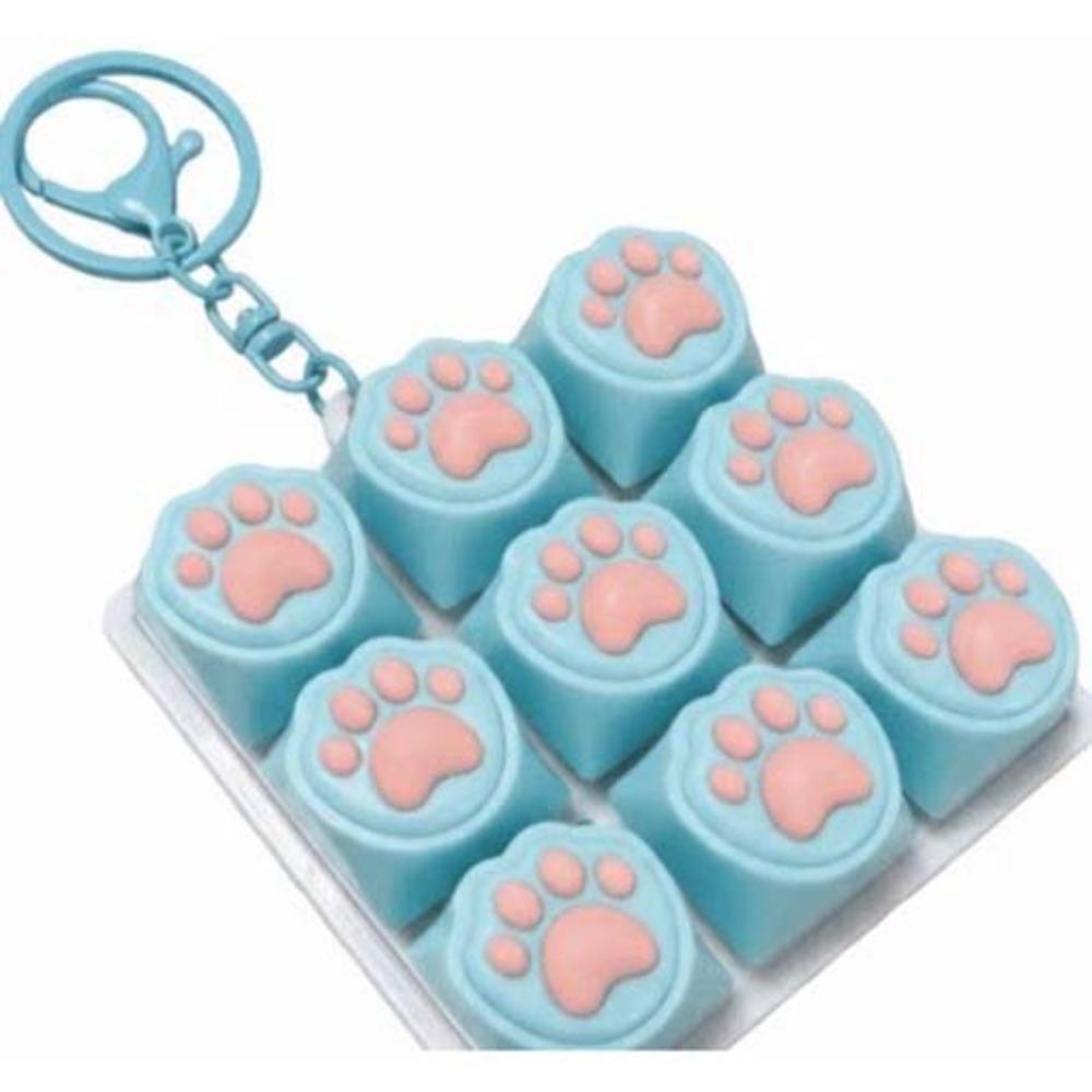 Mechanical Keycaps Cat Paw Keychain 9 Keyboard Stress Relief Pendant  Pass Time