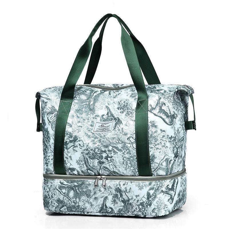 Модная дорожная сумка для фитнеса с принтом, граффити, сумка на одно плечо, большая вместительная сумка в полоску, расширяемая дорожная сумка для йоги