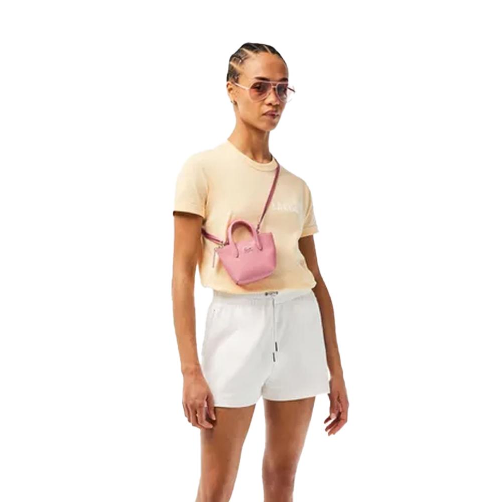 Lacoste Женская/Дамская приталенная футболка из органического хлопка