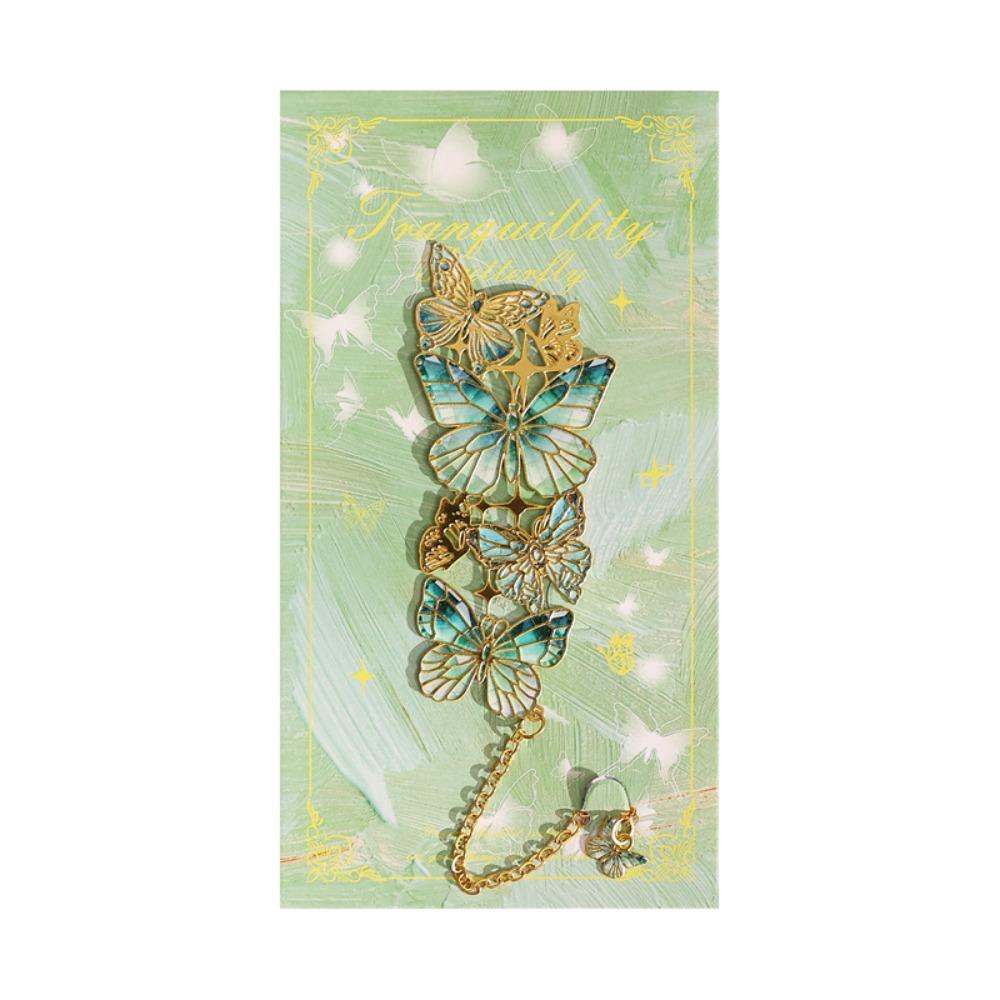 Creative Metal Butterfly Bookmark Chinese Style Decorative Bookmark Reading Accessory