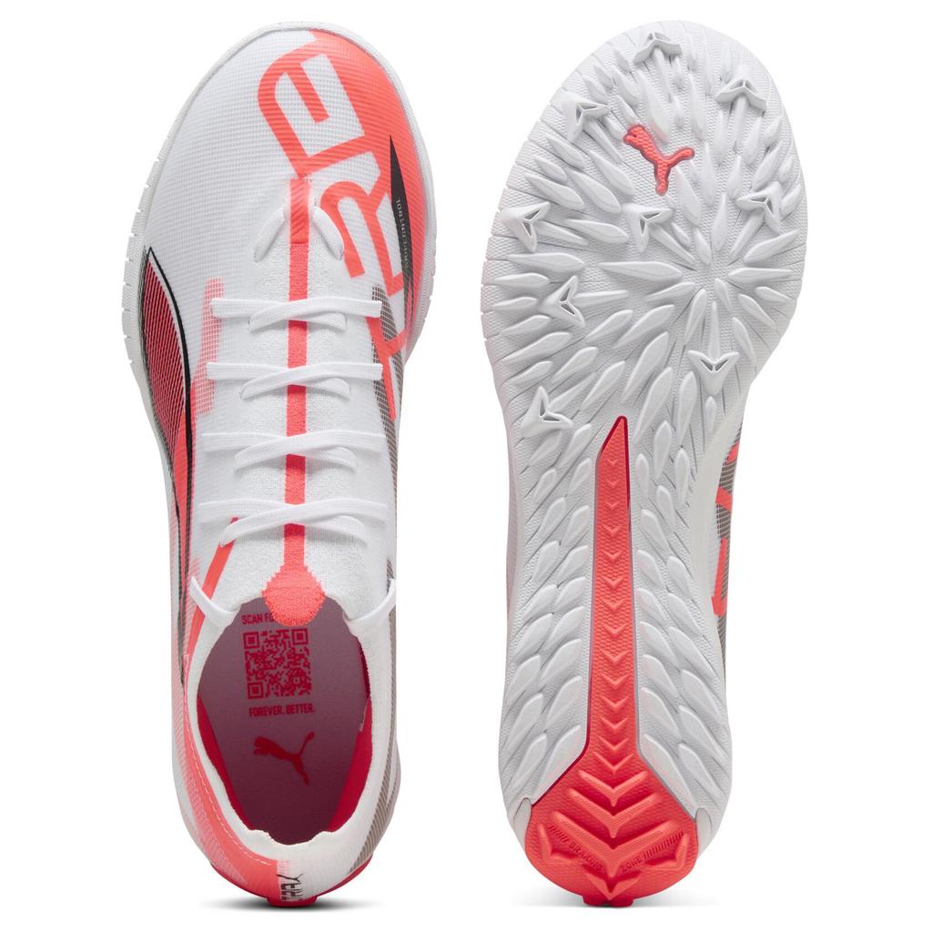 Puma Кроссовки Unisex Ultra 5 Match TT Бело-Черные Светящиеся Красные 108351-01