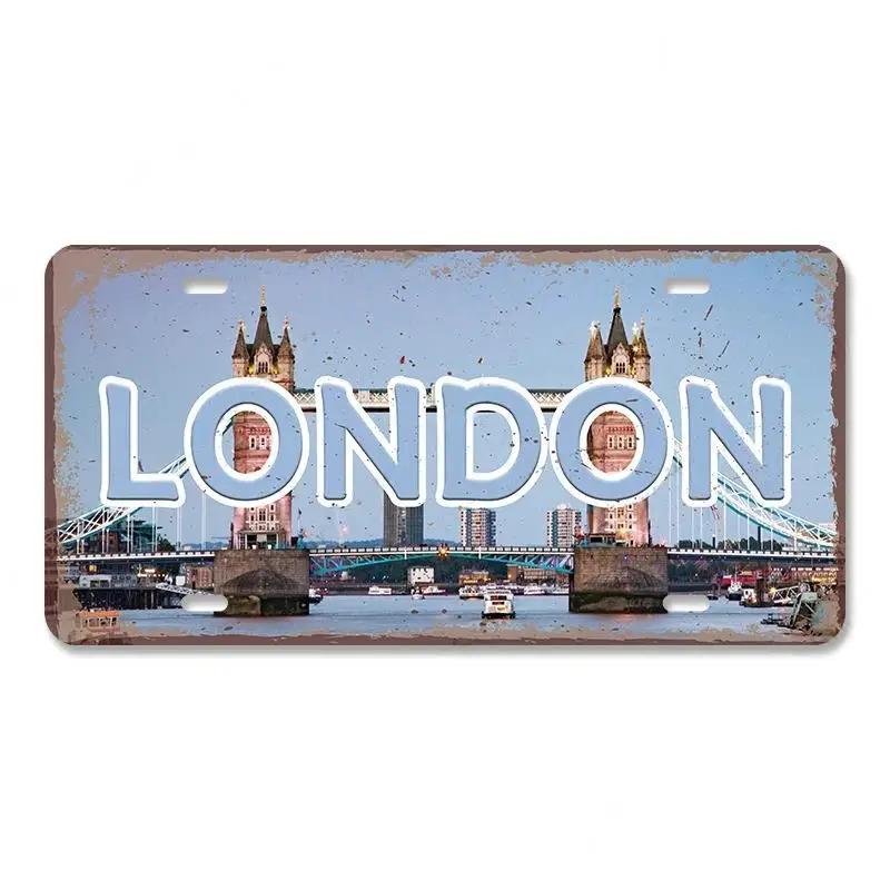 Винтажный кантри столица номерной знак металлические знаки ретро Америка Франция Бразилия металлический плакат пещера человек кафе бар паб настенный декор