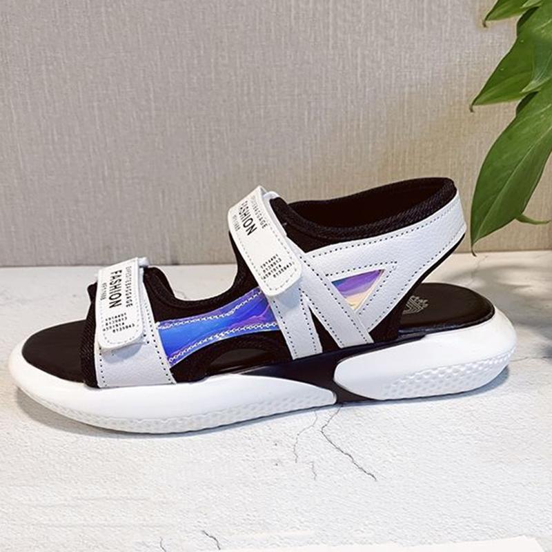 Sports Sandals Women's Non-slip Light All-match Casual Net Red Sponge Cake Thick-soled Beach Shoes Colorful Decorative Ladies Sandals