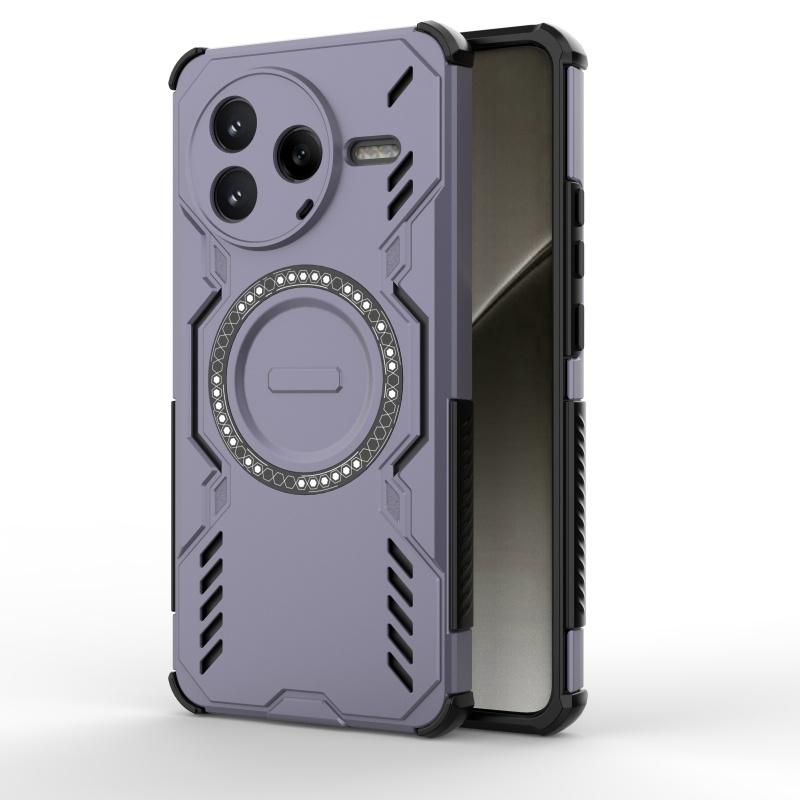 Для Poco F7 Pro Чехол Чехол Xiaomi Poco F7 Pro Capas PC Ударопрочный Кольцевой Магнитный Адсорбционный Беспроводной Зарядный Чехол Poco F7 Pro