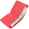 Women's Compact Wallet with Coin Pocket Made of Genuine Leather ST Leather 22689 Red