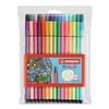 Feutres De Dessin - STABILO - Pen 68 - 30 Couleurs Assorties - Pointe Ogive 1mm - Encre Inodore