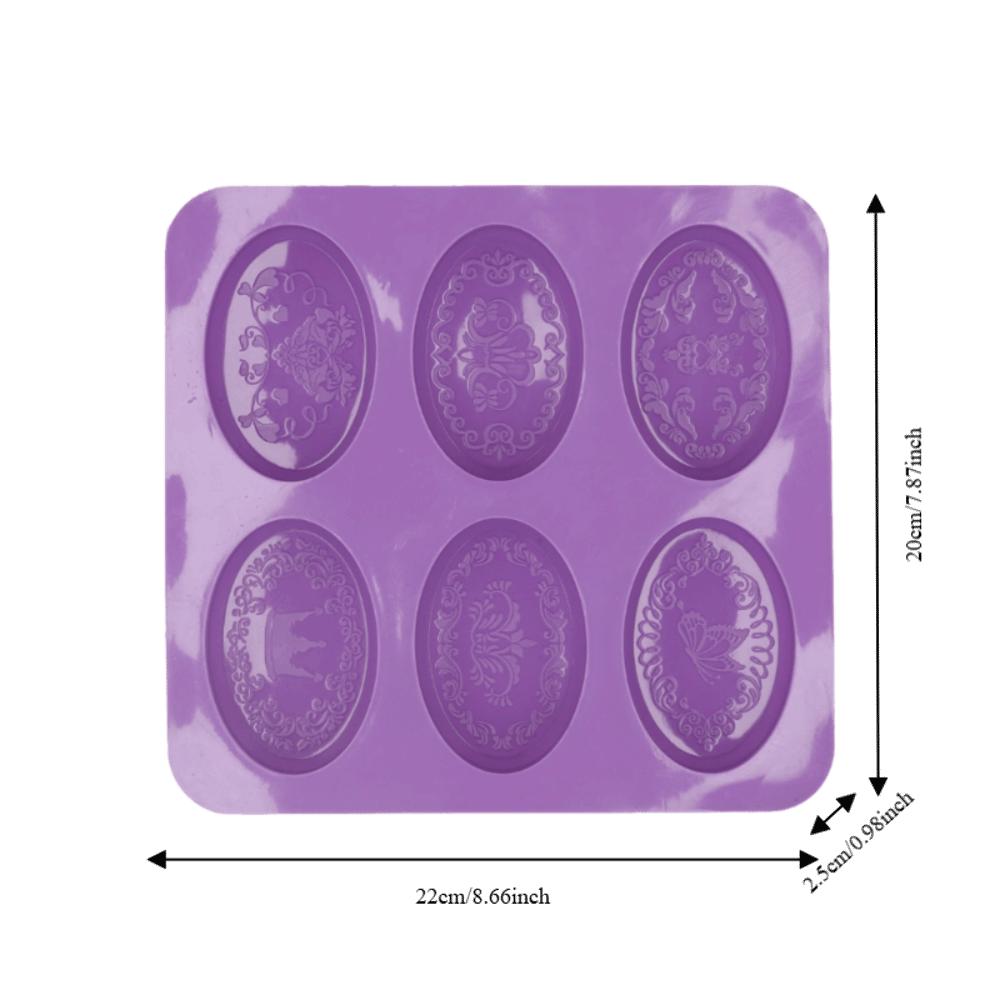 6-Cavity Design Soap Molding Case Flexible Silicone Cake Mold Set Silicone Soap Mold Handmade Soap